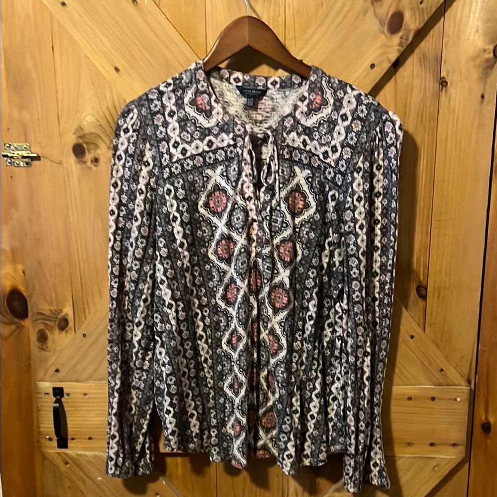 Lucky Patterned Knit Blouse